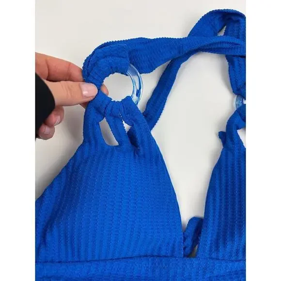 NWT Becca Bikini Top Blue Medium - Picture 2 of 4